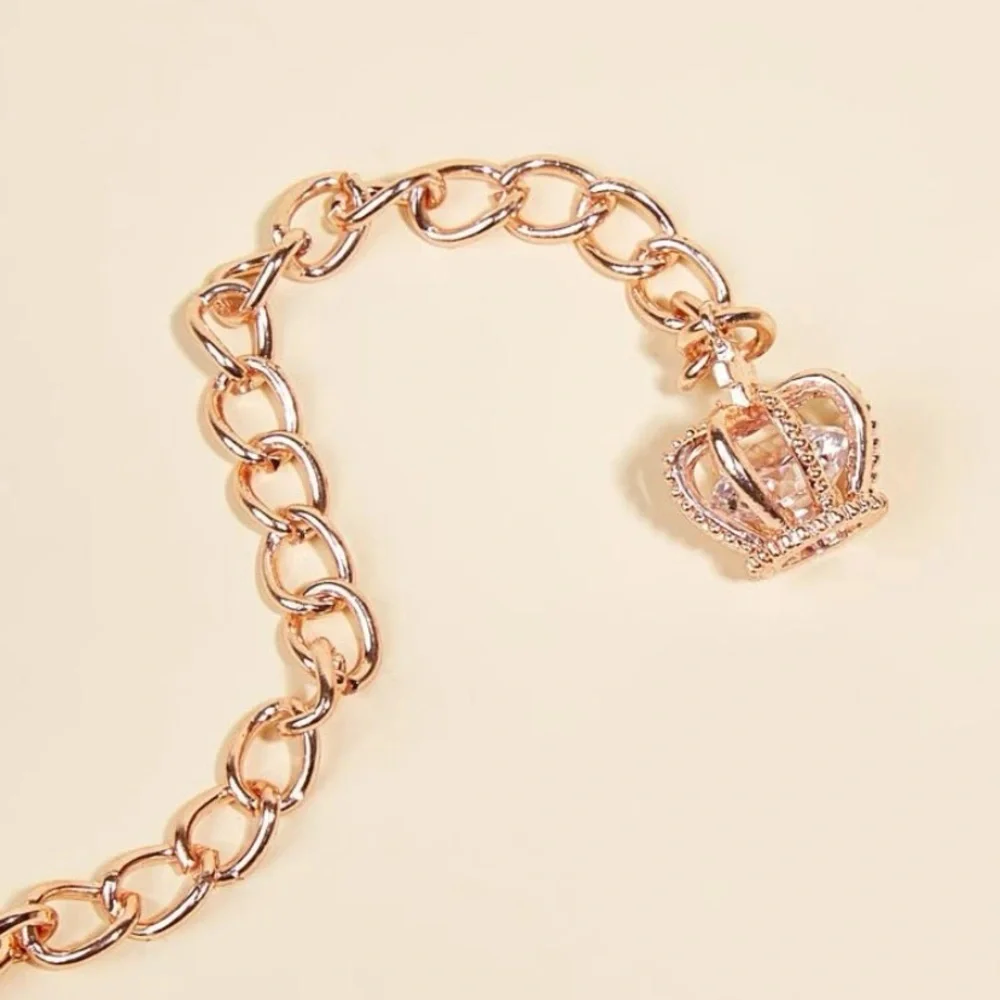 Crown Pendant Rhinestone Pet Necklace